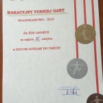 Wakacyjny Turniej DART 8.07.2016